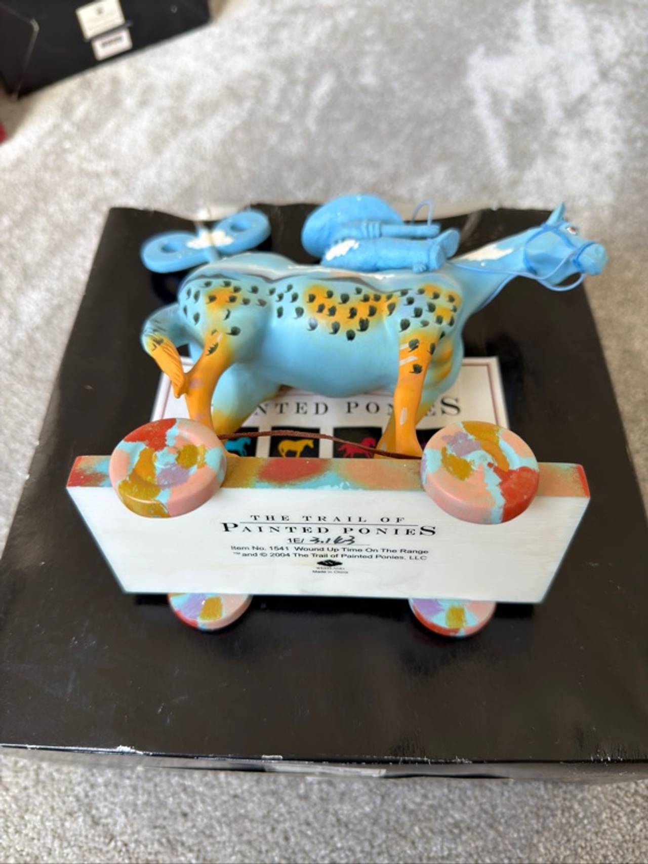 Trail of Painted Ponies Wound Up Time on the Range Figurine
