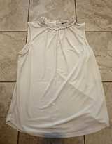 Ann Taylor Sleeveless Ruffle Neck Blouse - Image 1