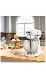 KitchenAid Classic 4.5 Quart Tilt-Head Stand Mixer White - Image 4