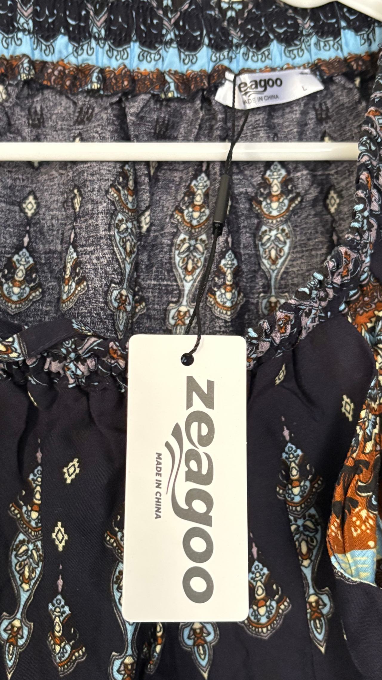 Zeagoo Bohemian Print Dress