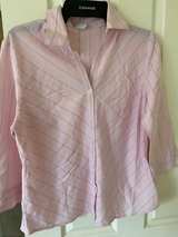 Size 12 Pink Striped Button-Up Shirt - Image 3