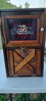 Coca-Cola Wooden Stained Glass Wall Cabinet - Image 3