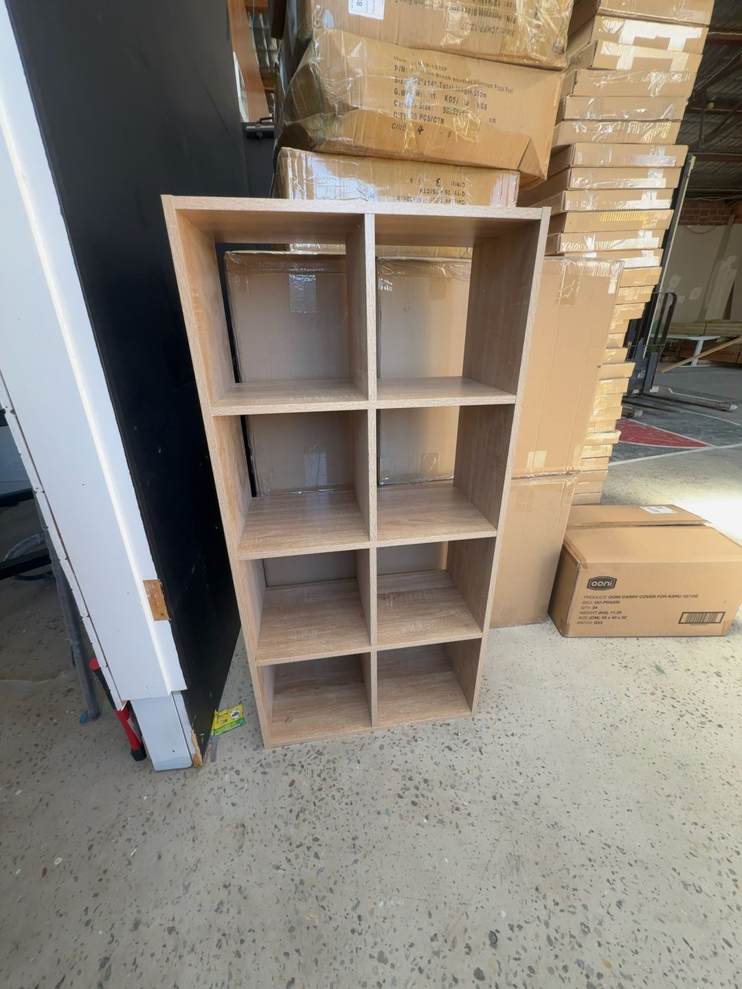 VASAGLE 8-Cube Oak look Bookcase