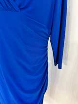 Lauren Ralph Lauren Royal Blue Ruched Sheath Dress - Image 4