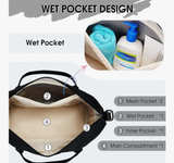 WANDF Cabin Bag Airlines 18x14x8 Personal Item Bag USB Port and Shoe Compartment - Image 2