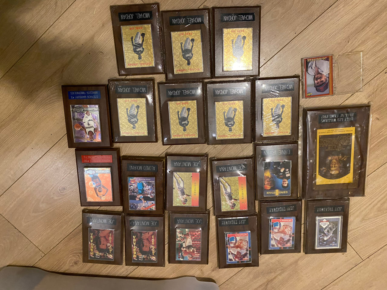 Framed Sports Trading Card Collection