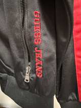 Guess Jeans Men's Track Jacket Black/Red Zip Up SMALL - Image 2