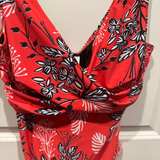 Hilor One-Piece Swimsuit women’s size 16 red and white floral tummy control - Image 3