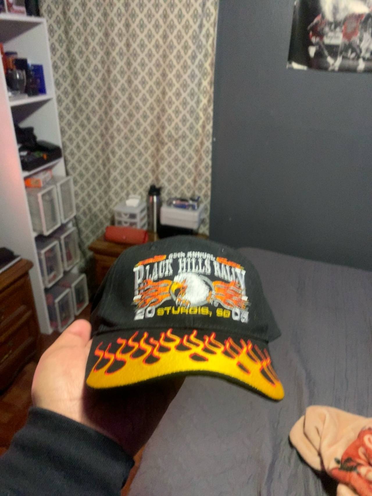 Sturgis Black Hills Rally Flame Black Baseball Cap