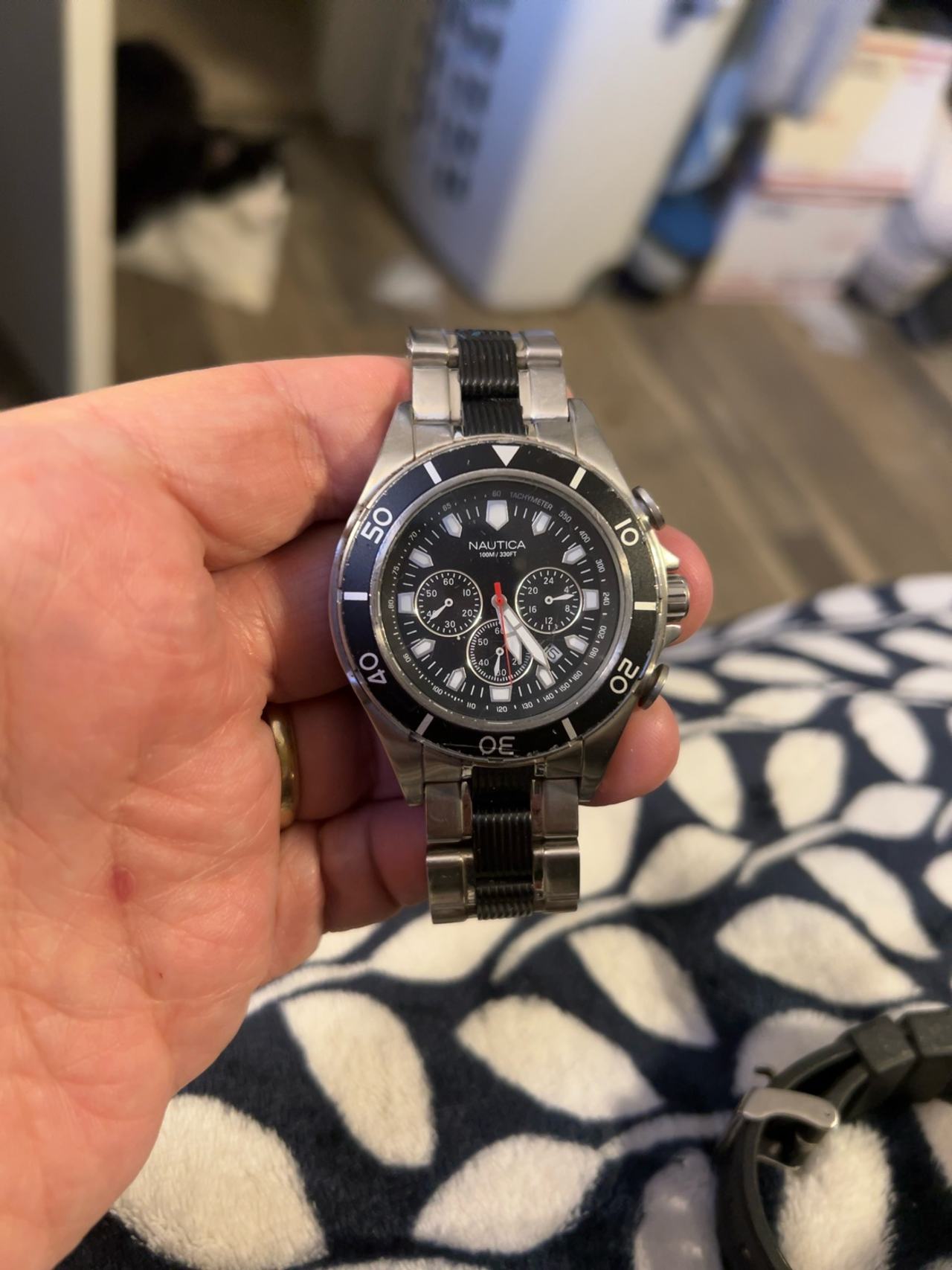 Nautica Halyard Two Tone Chronograph Men's Watch