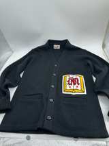 Black Vintage Varsity Cardigan Sweater - Image 5