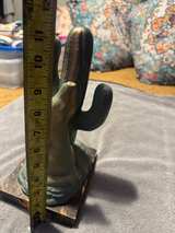 Patina Howling Clay Coyote Statue - Image 6