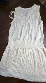 Prana Sleeveless Smocked Waist Lace Trim Dress M - Image 6