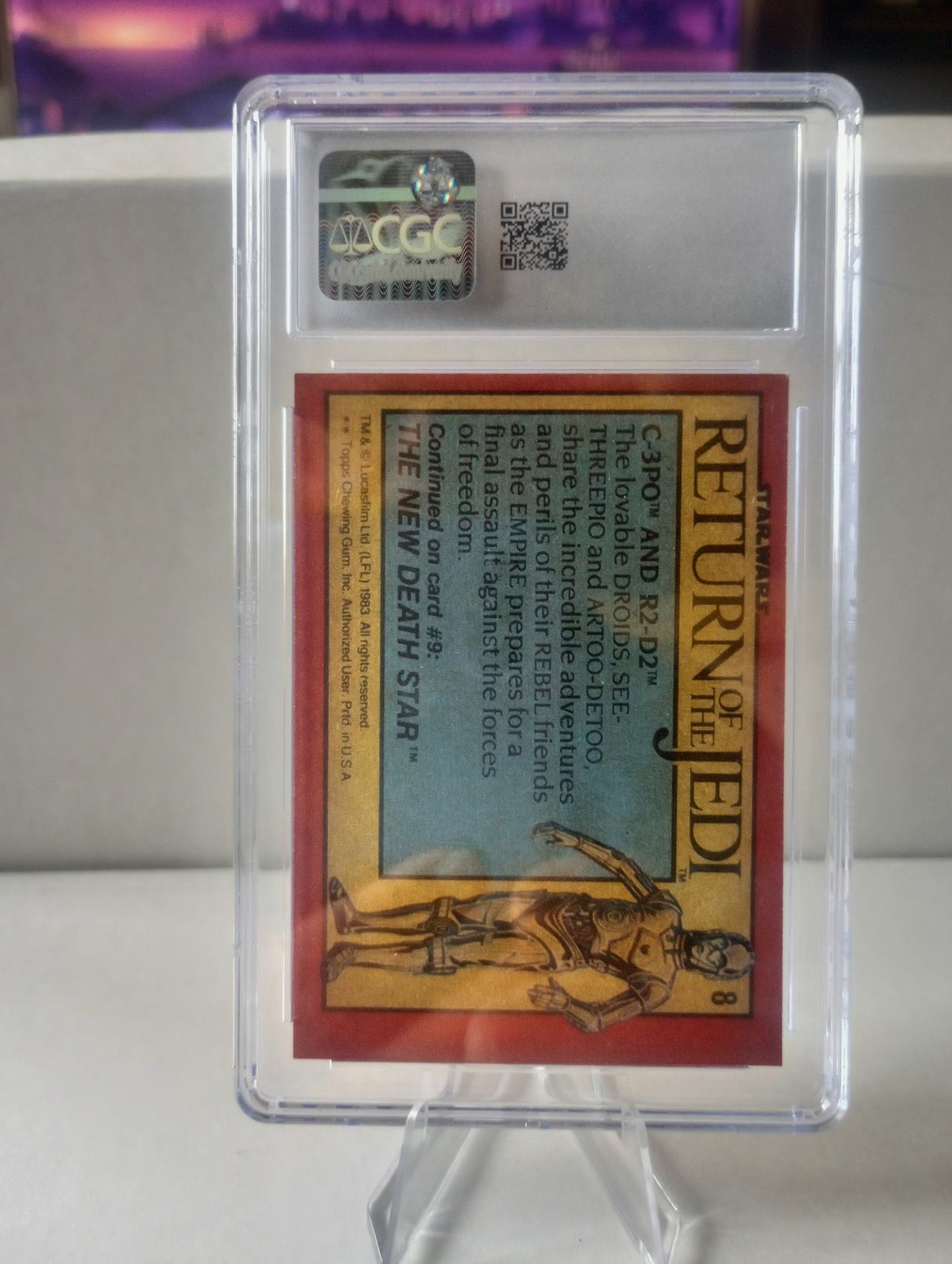 1983 Topps Return of the Jedi #8 C-3PO and R2-D2 CGC 8