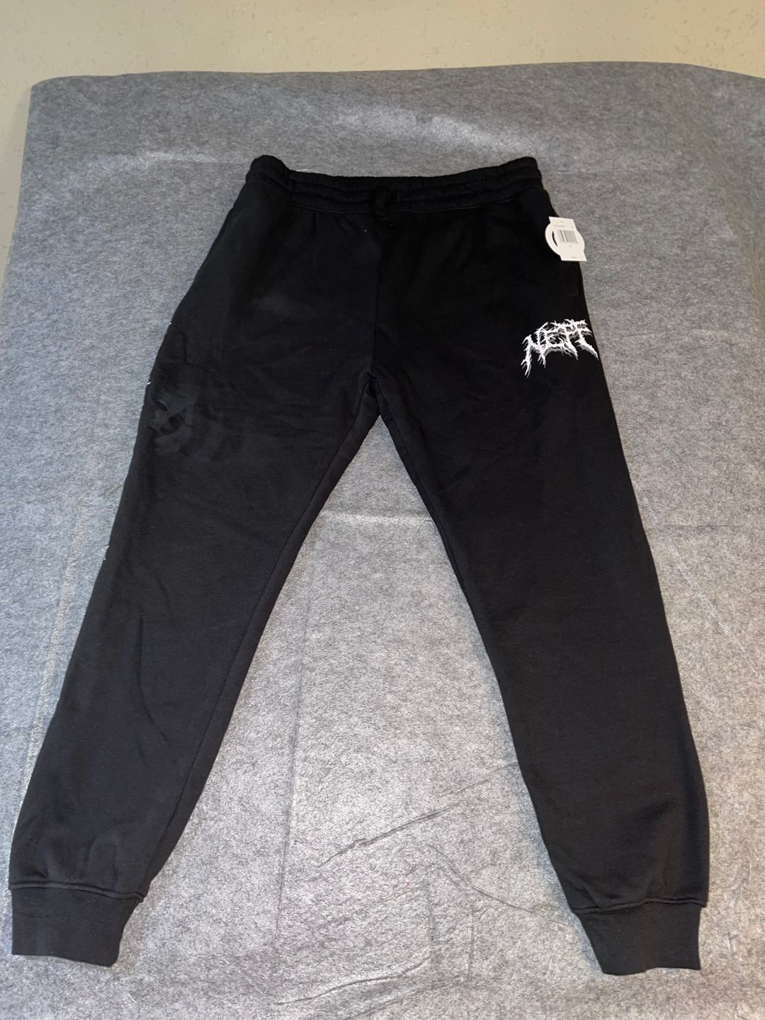 NWT Neff Unisex Black Graphic Weird Times Sweatpants XL Graphic Sweatpants