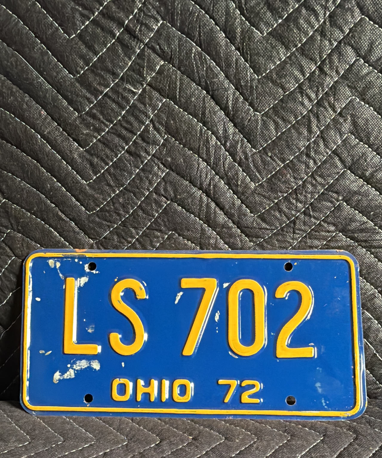 1972 Ohio License Plate LS 702