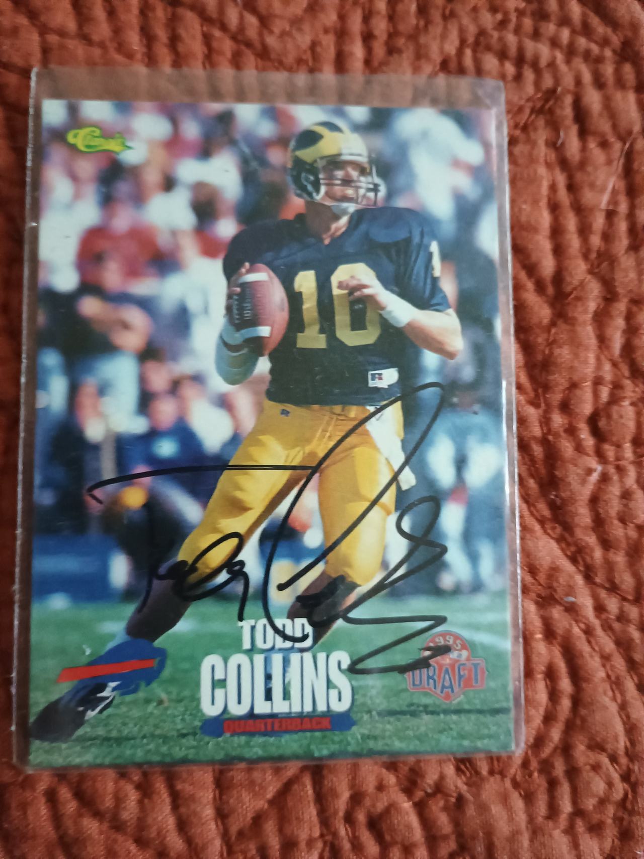 1995 Classic Draft Todd Collins Autographed Rookie Card