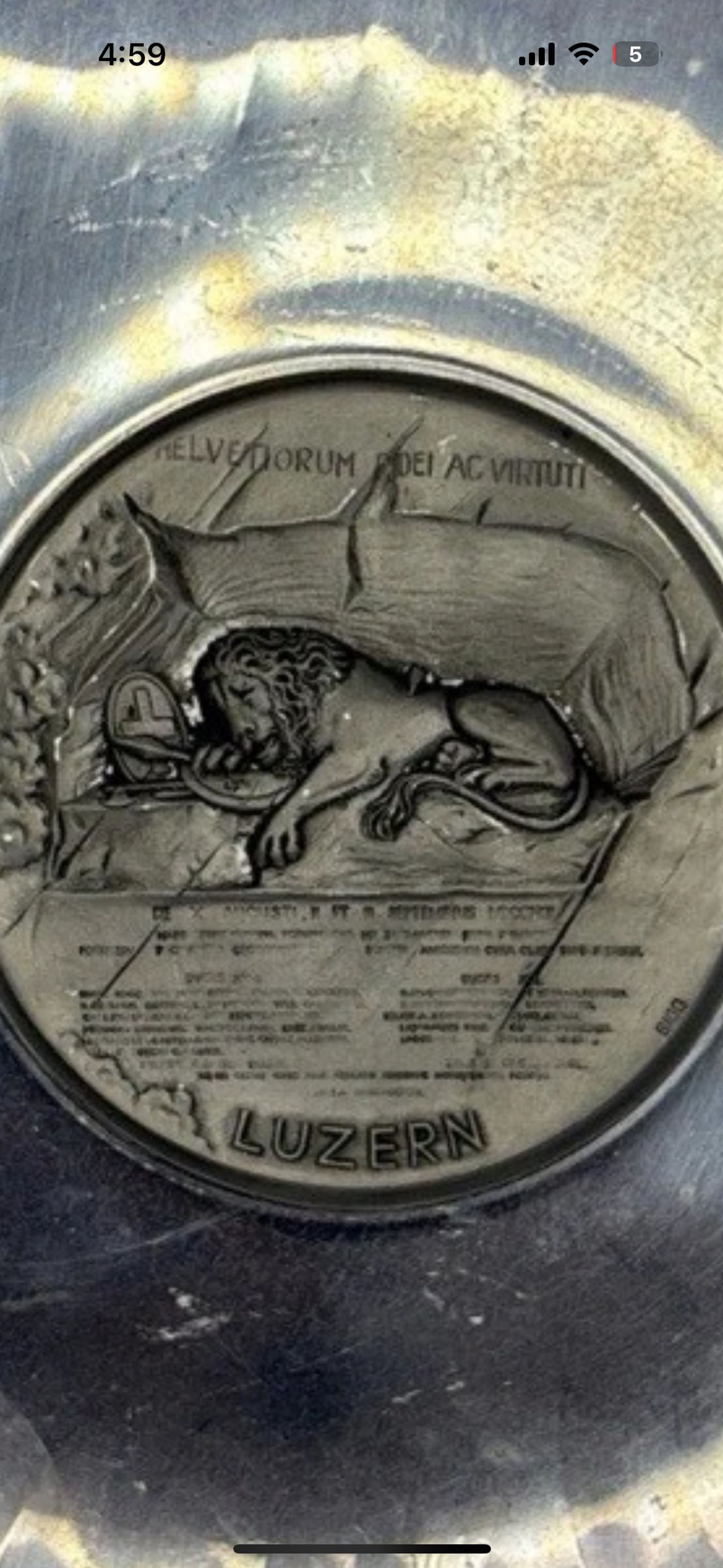 Vintage Luzern Lion Monument Souvenir Plate