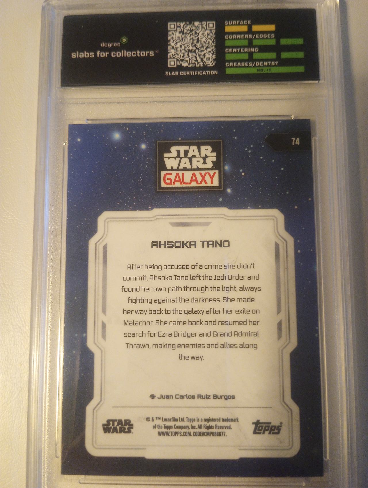 2024 Topps Chrome Star Wars Galaxy Ahsoka Tano #74 Degree 9