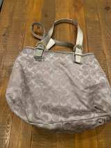 Coach Signature Soho Tote Metallic Silver - Image 6