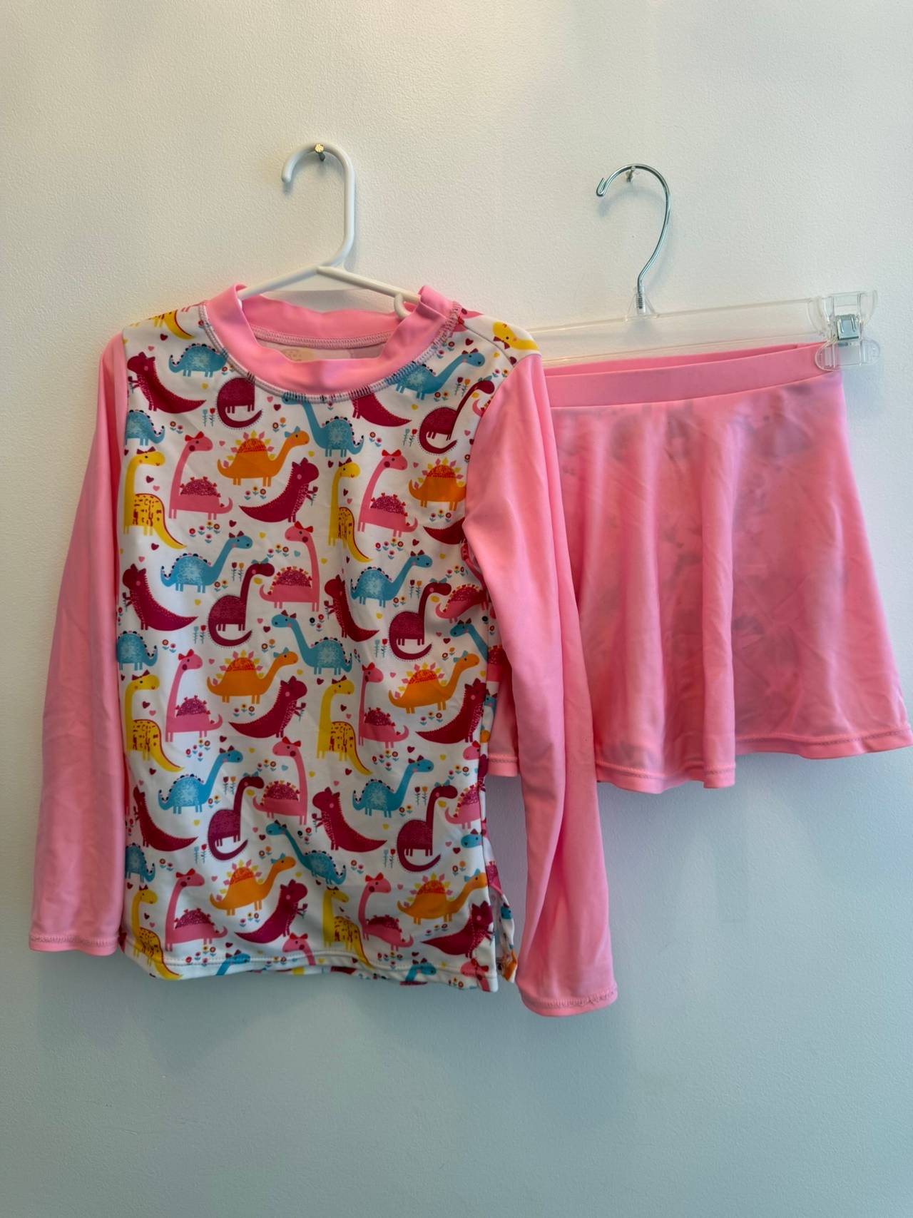 Cat & Jack Girls' Dinosaur Rash Guard and Swim Skirt Set 6T