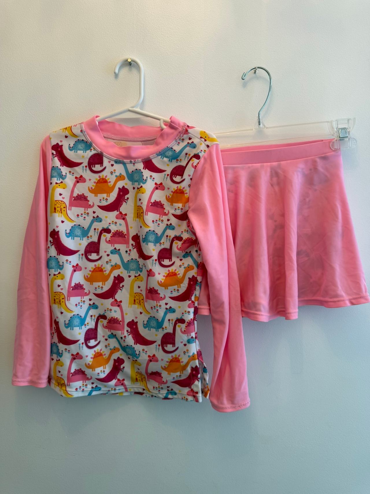 Cat & Jack Girls' Dinosaur Rash Guard and Swim Skirt Set 6T