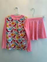 Cat & Jack Girls' Dinosaur Rash Guard and Swim Skirt Set 6T - Image 1