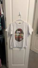 A New Bathing Ape BAPE Check Big Ape Head Tee White size Medium - Image 1