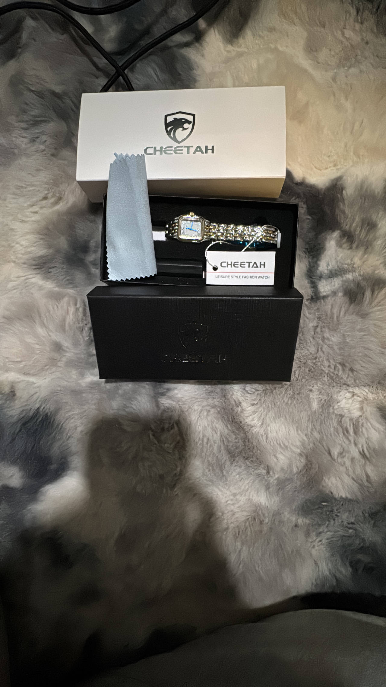 Cheetah Women's Silver Square Quartz Watch