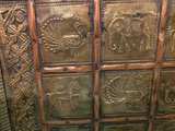 Vintage Indian Brass Embossed Dowry Chest (Pitara) - Image 6