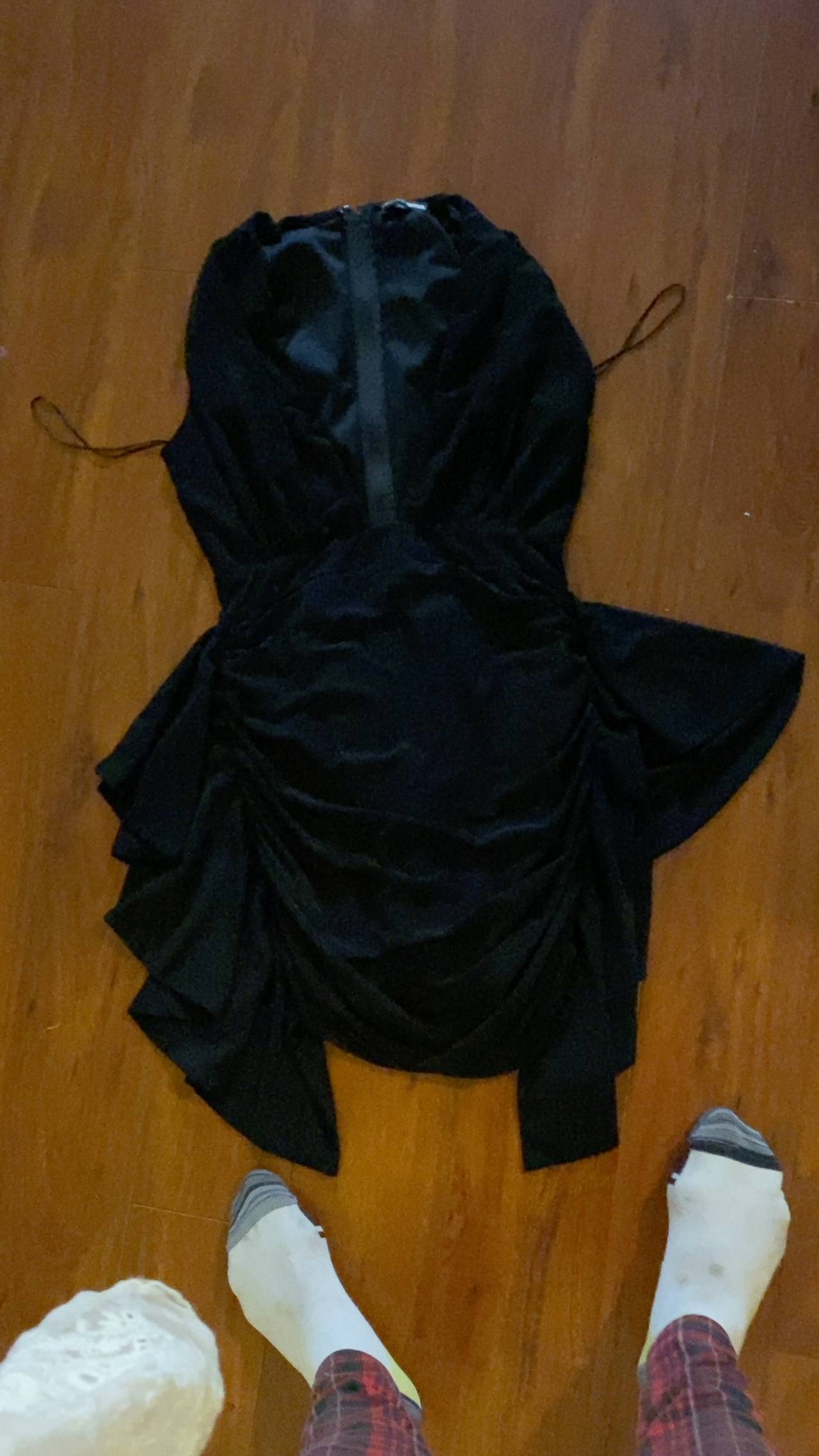 House of CB Gianna Silk Black Corset Mini Dress
