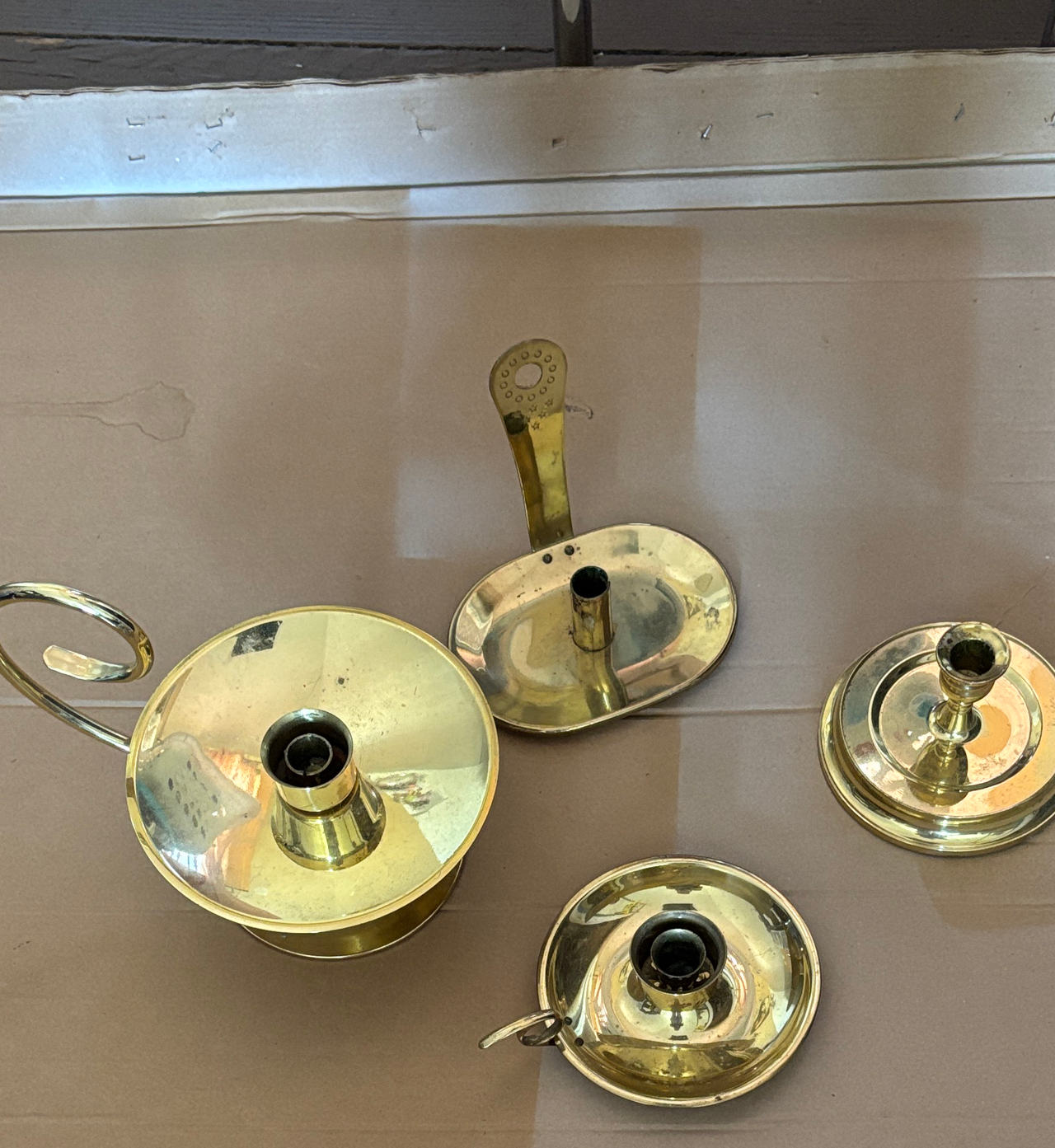 Assorted Vintage Brass Candle Holders