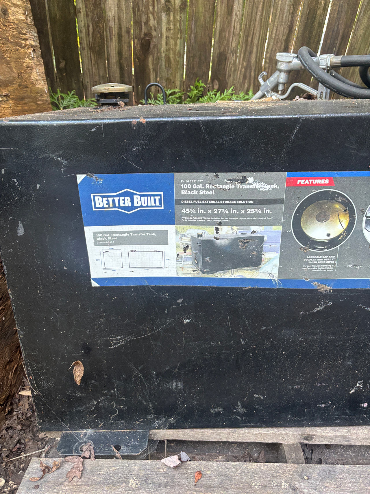 Better Built 100 Gallon Rectangle Transfer Tank