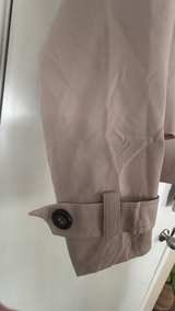 New Women's Cropped Trench Jacket, Size XL Tan - Image 3