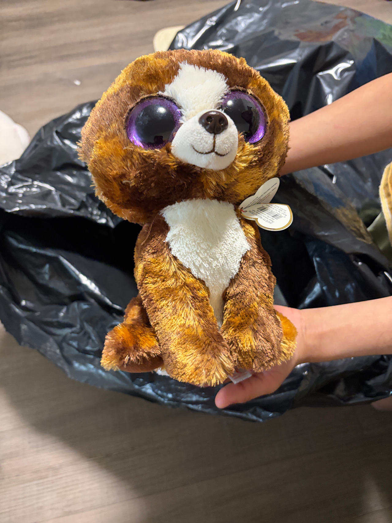 Ty Beanie Boos Slush the Husky Brown Plush