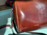Cristian Italian Leather Crossbody Camera Bag Brown Vintage Made Italy - Image 7