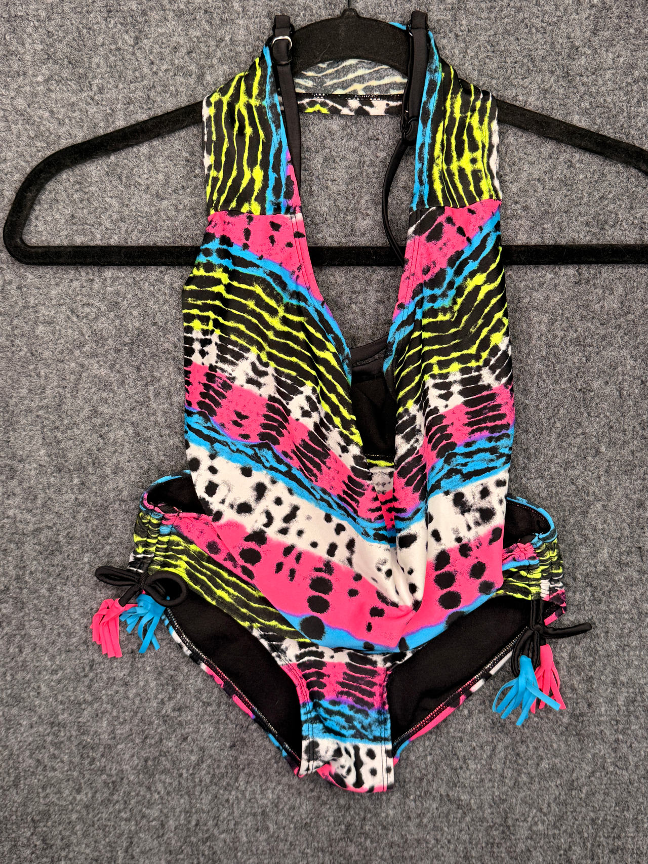 Justice Girls Multicolor Animal Print Monokini Swimsuit