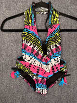 Justice Girls Multicolor Animal Print Monokini Swimsuit - Image 1