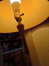 Mid Century Modern Brass and Wood Floor Lamp - Image 5