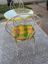 3-Piece Wrought Iron Bistro Set with Glass Top Table - Image 3