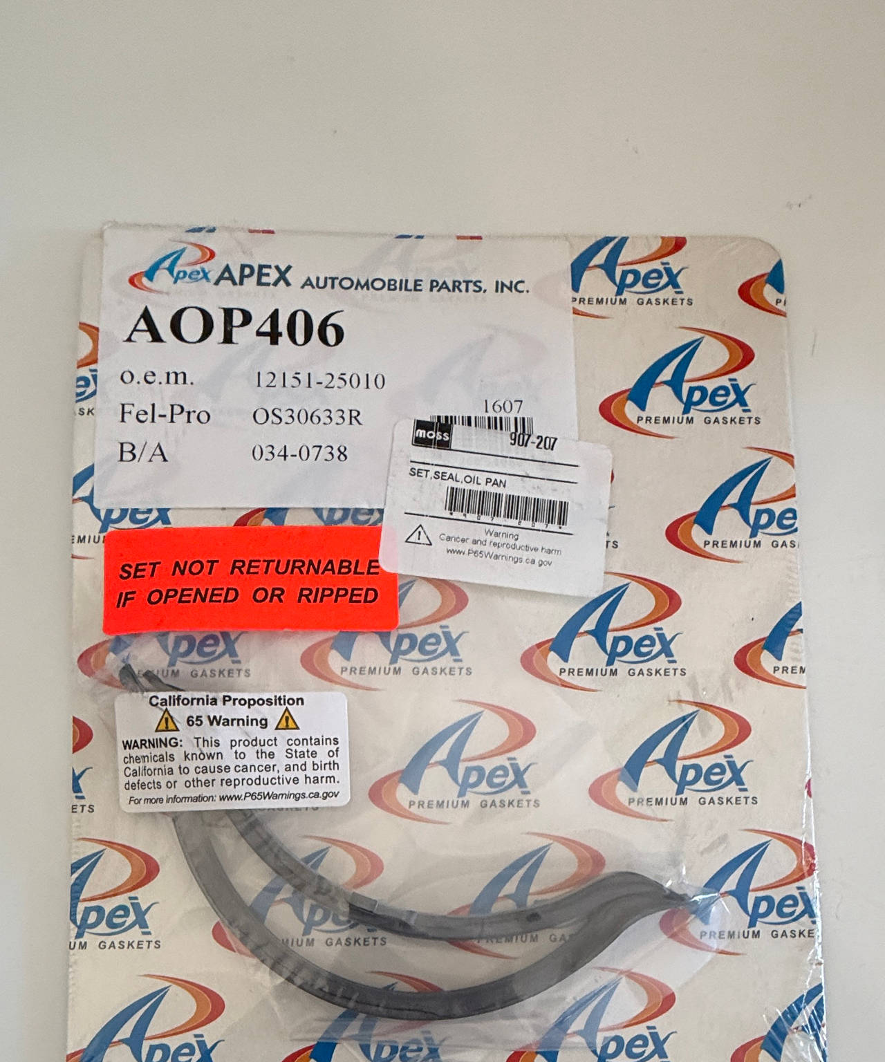 Apex Automobile Parts AOP406 Oil Pan Gasket Set