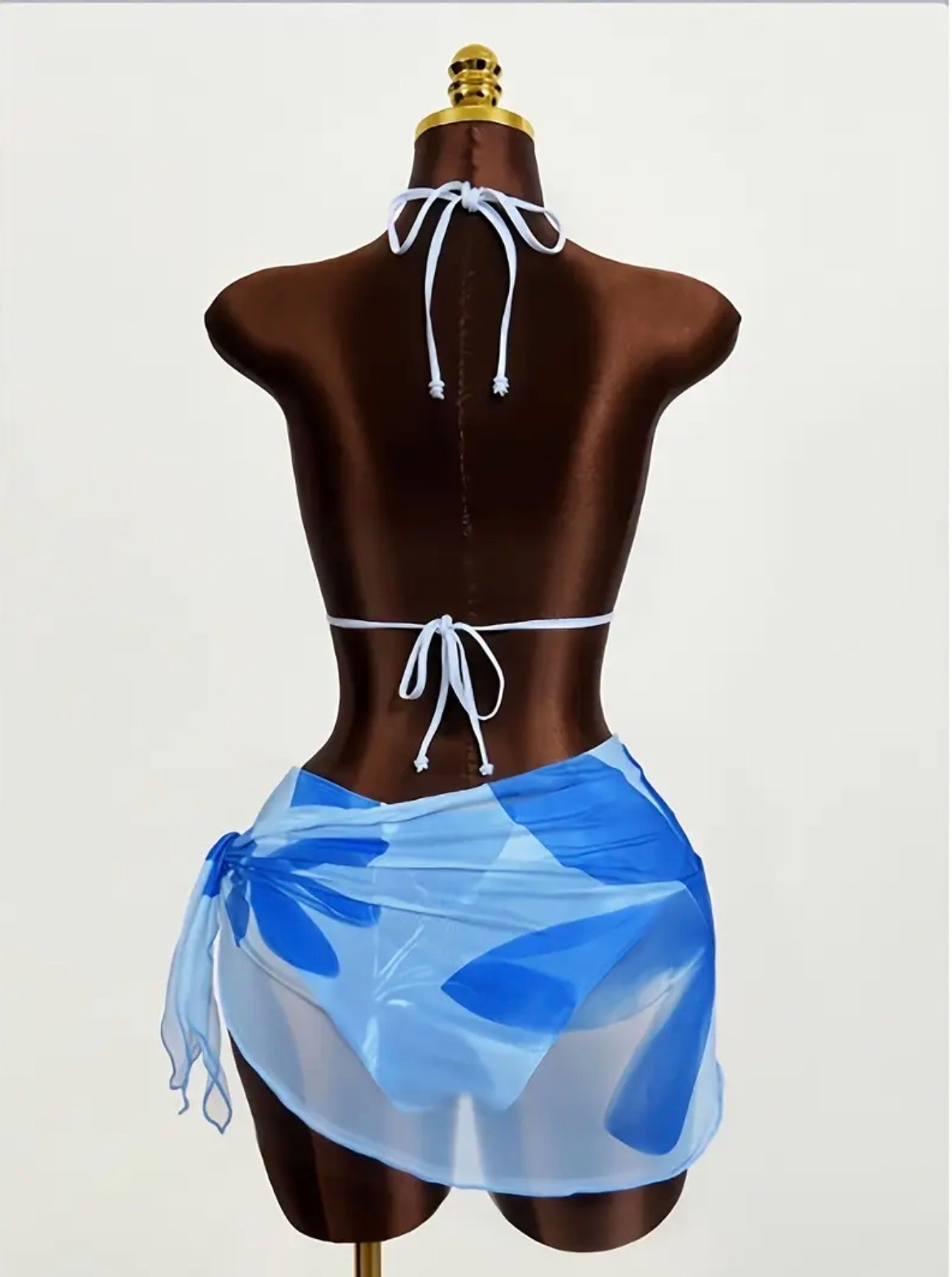 MakeMeChic Women's 3-Piece Floral Print Bikini Set - Image 2