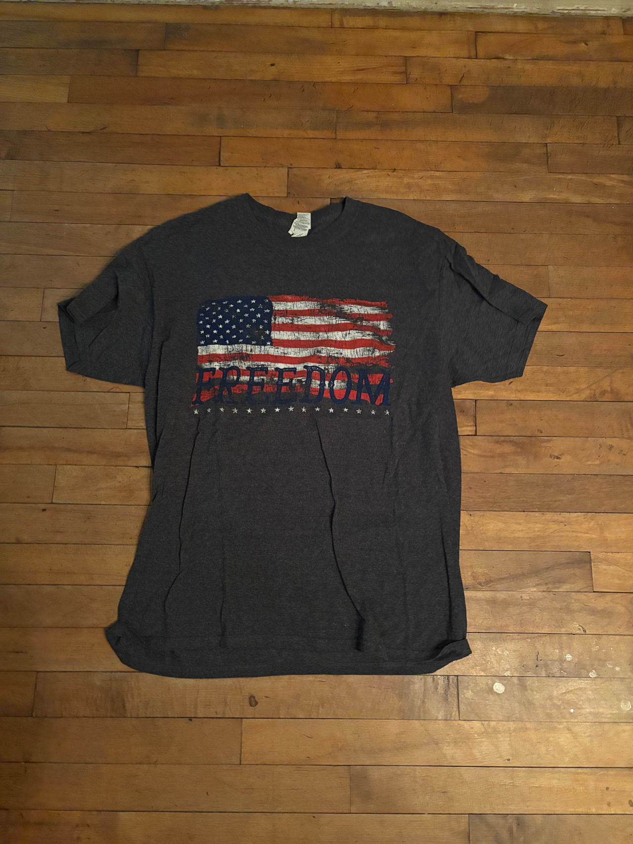 Gildan Freedom American Flag Graphic T-Shirt