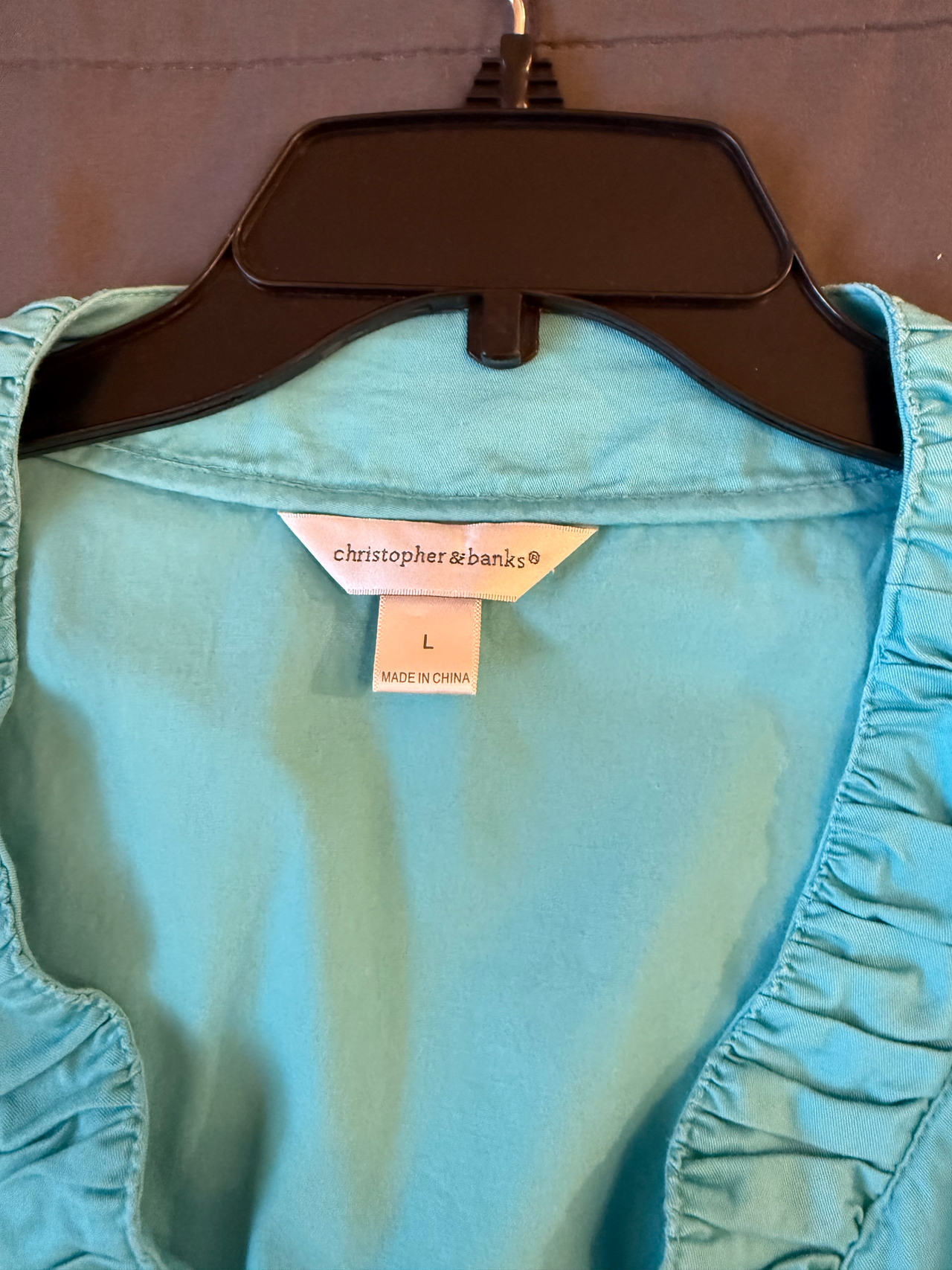 Christopher & Banks Ruffle Neck Light Jacket