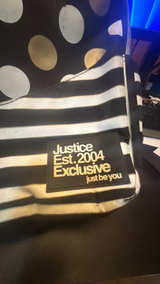 Justice Polka Dot and Stripe Backpack - Image 3