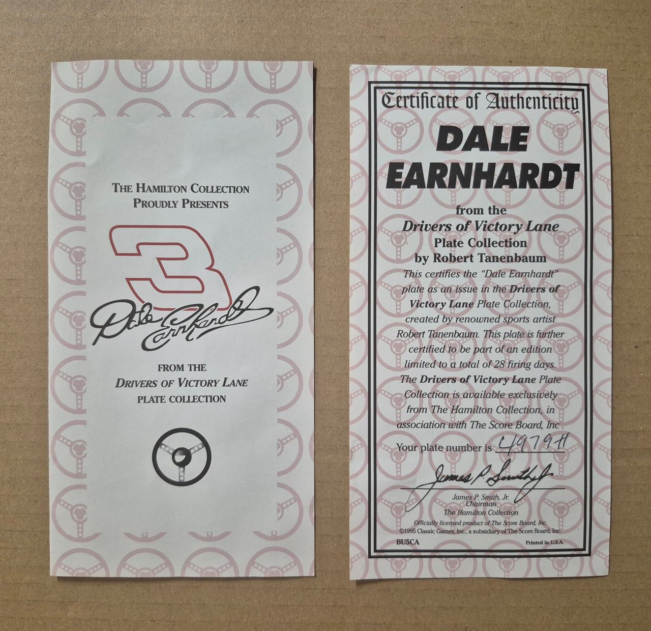 Dale Earnhardt The Intimidator Collector Plate