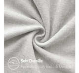 MIULEE Pack of 2 Light Gray Throw Pillow Covers 18x18 Inch Soft Chenille Pillow  - Image 5