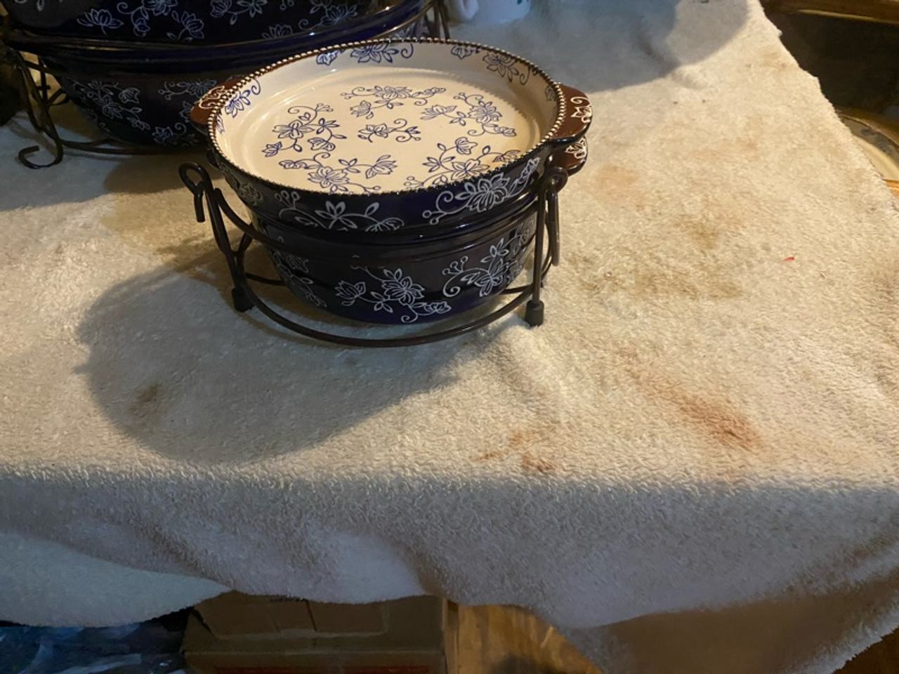 Temp-tations Floral Lace 2.5qt Casserole Set with Rack