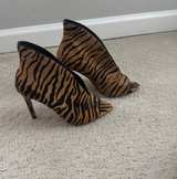 Aldo Tiger Print Peep-Toe Boots - Image 7