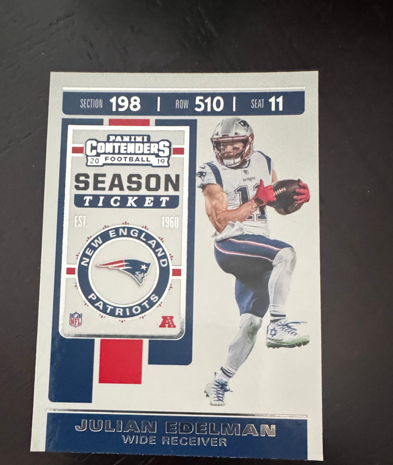 2019 Panini Contenders Julian Edelman Season Ticket #11